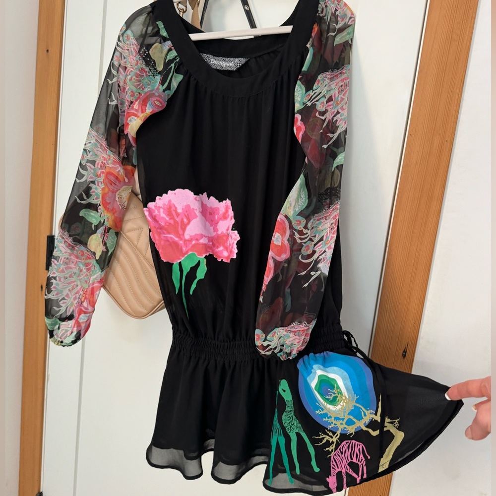 Desigual Tunic Top Size S/M Unique Floral